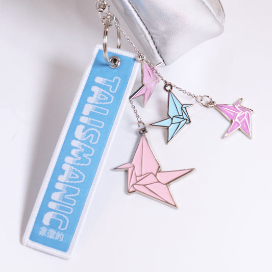 Origami crane keychain / bag charms